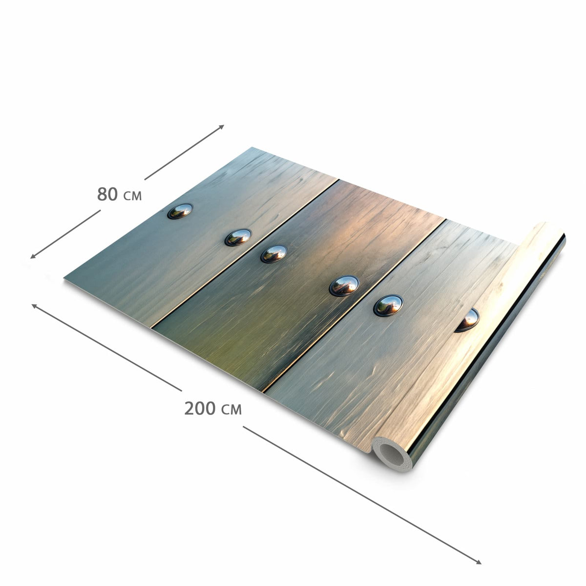 UV-beständiger Küchenläufer mit Motiv Metallene Paneele in der Grösse 90x180 cm