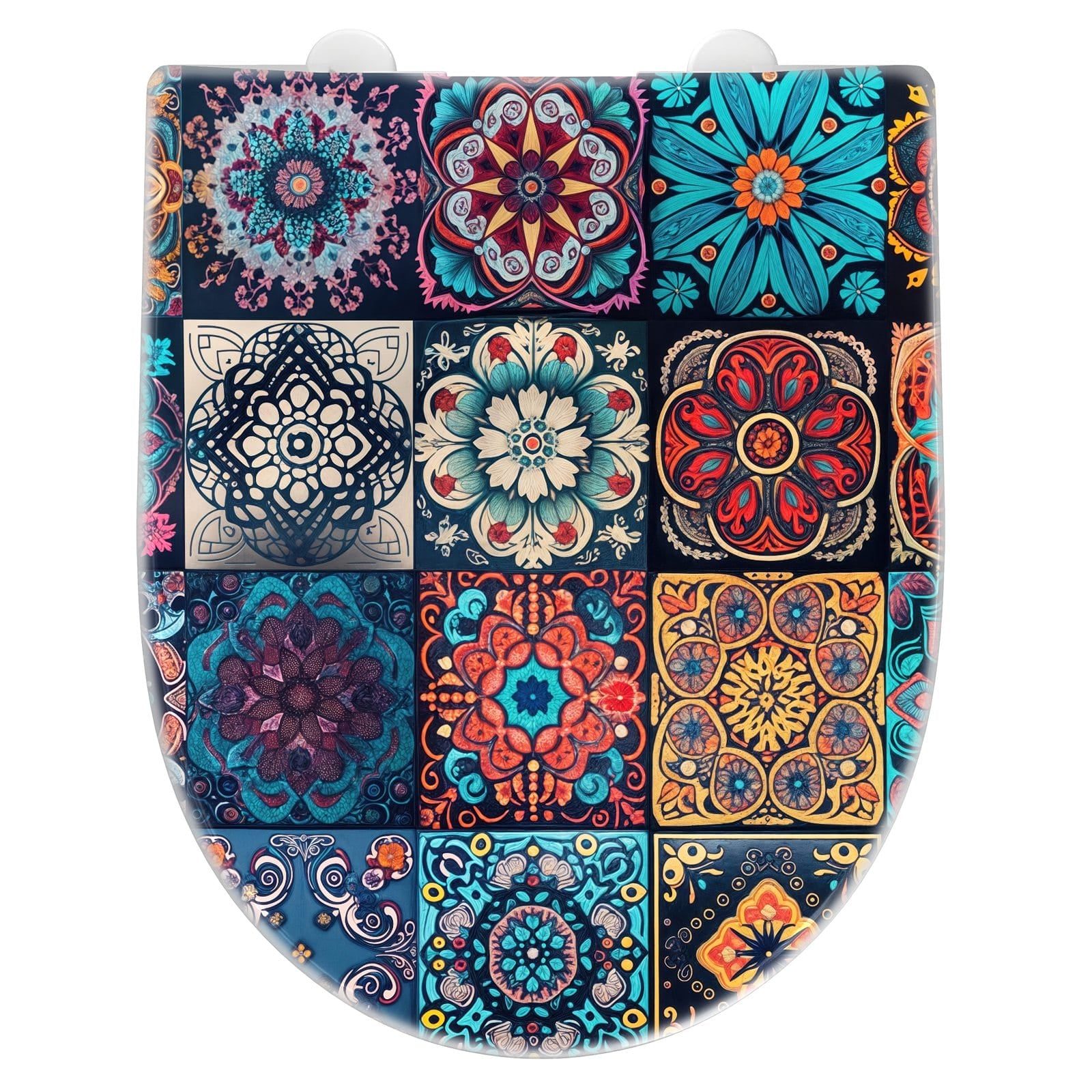 WC-Sitz mit Absenkautomatik Mandala Mosaik Teppich