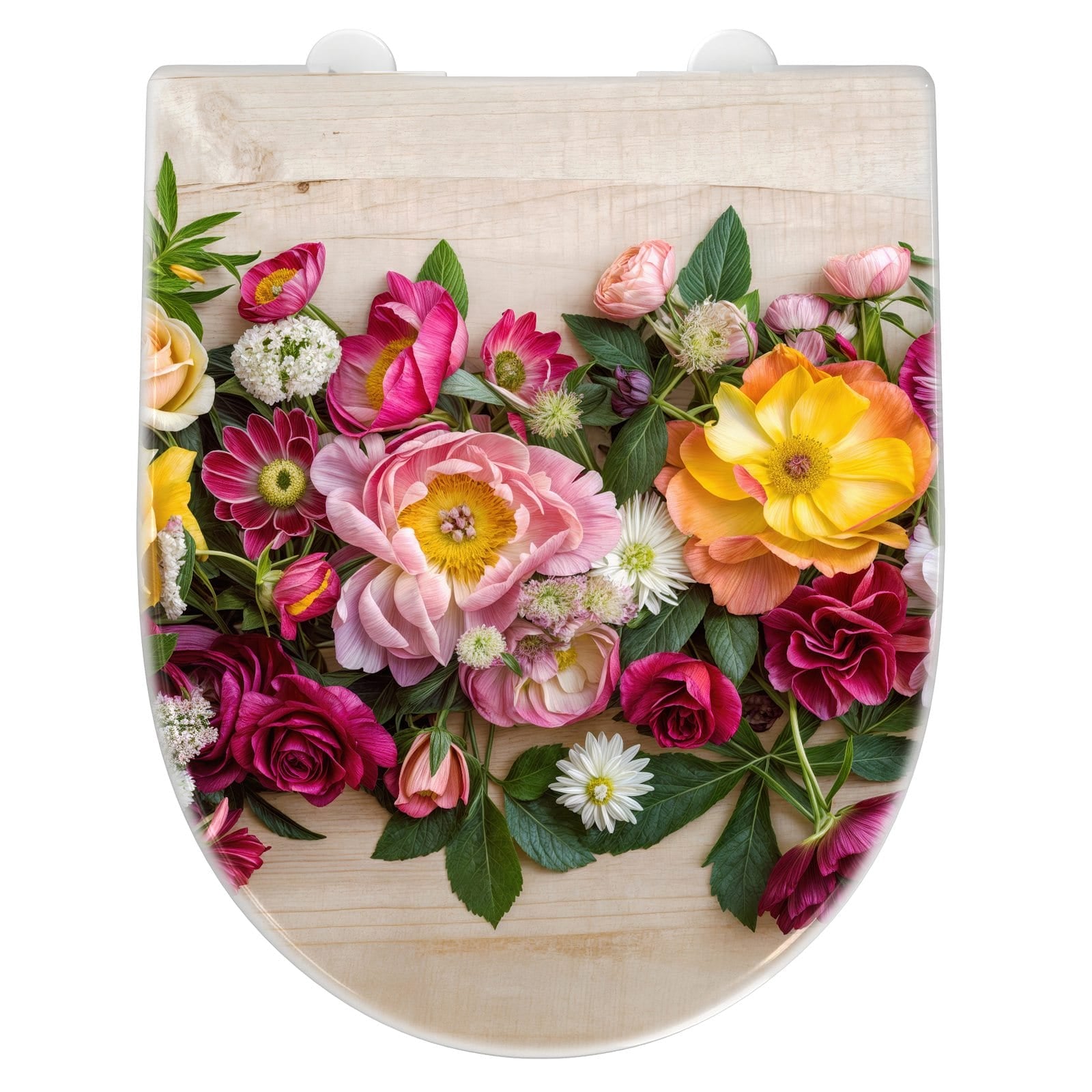WC-Sitz mit Absenkautomatik Blumenbouquet