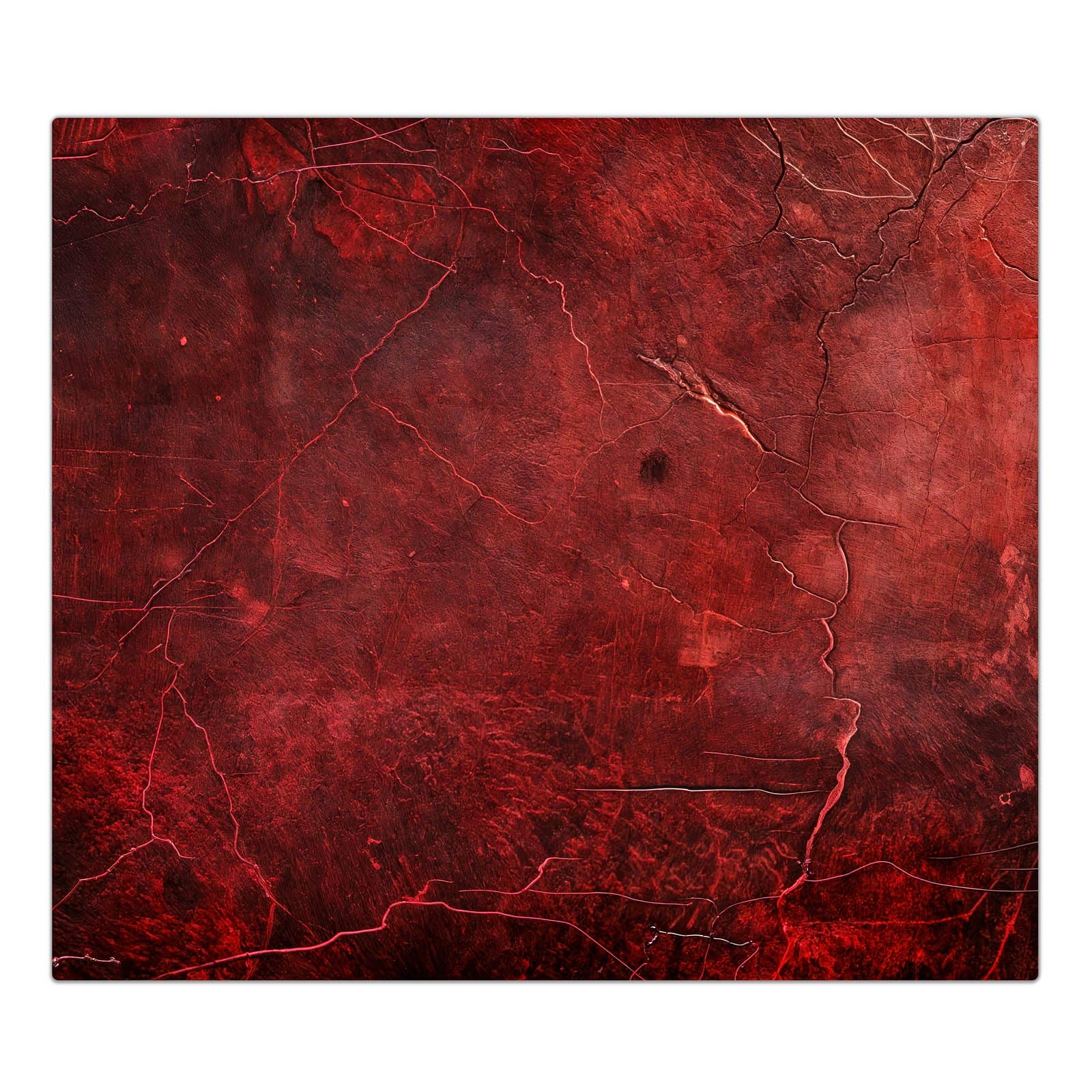 1-teilige Herdabdeckplatte mit Rote Struktur-Motiv in der Frontansicht #grösse_1-Teilig (60x52cm)