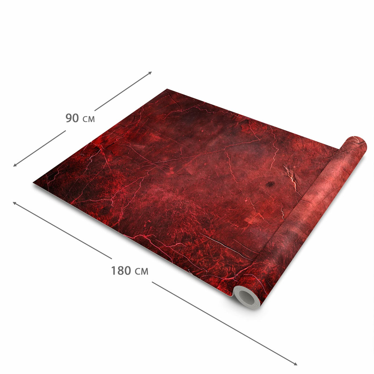 Langlebiger abwaschbarer Küchenläufer mit Motiv Rote Struktur in der Grösse 60x90 cm