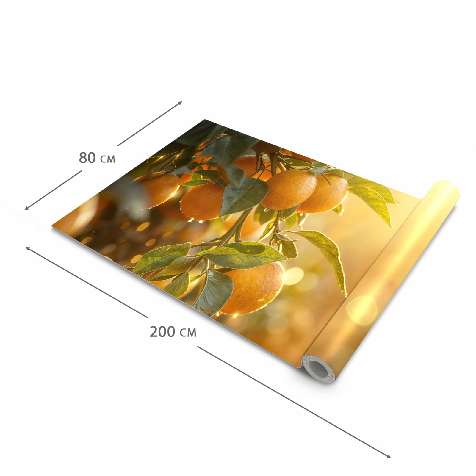 Rutschhemmender Läufer Eingangsbereich mit Motiv Sonnengeflutete Orangen in der Grösse 60x90 cm