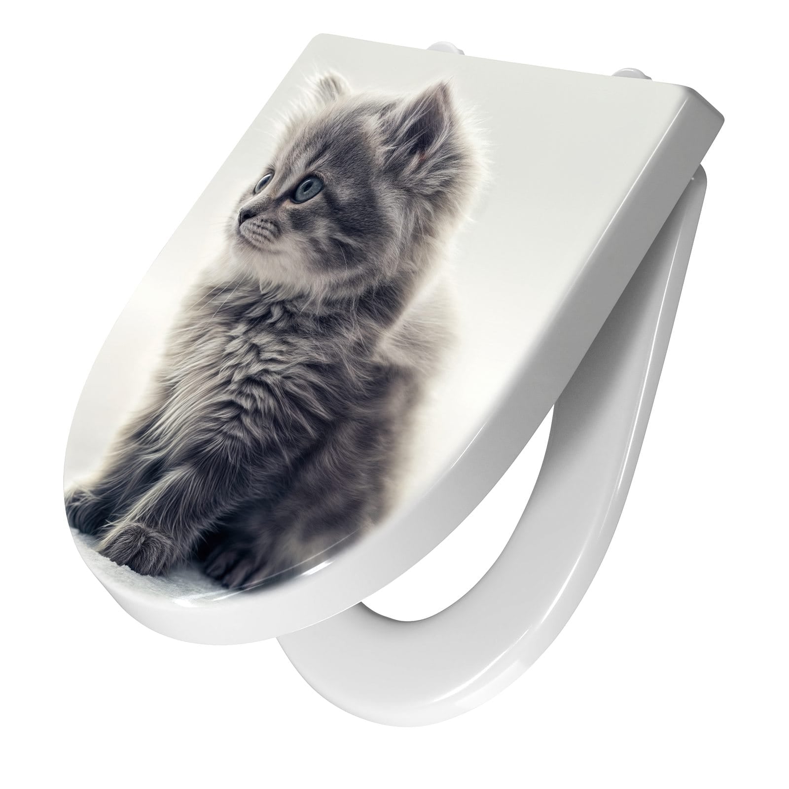 WC-Sitz mit Absenkautomatik Kitten Portrait