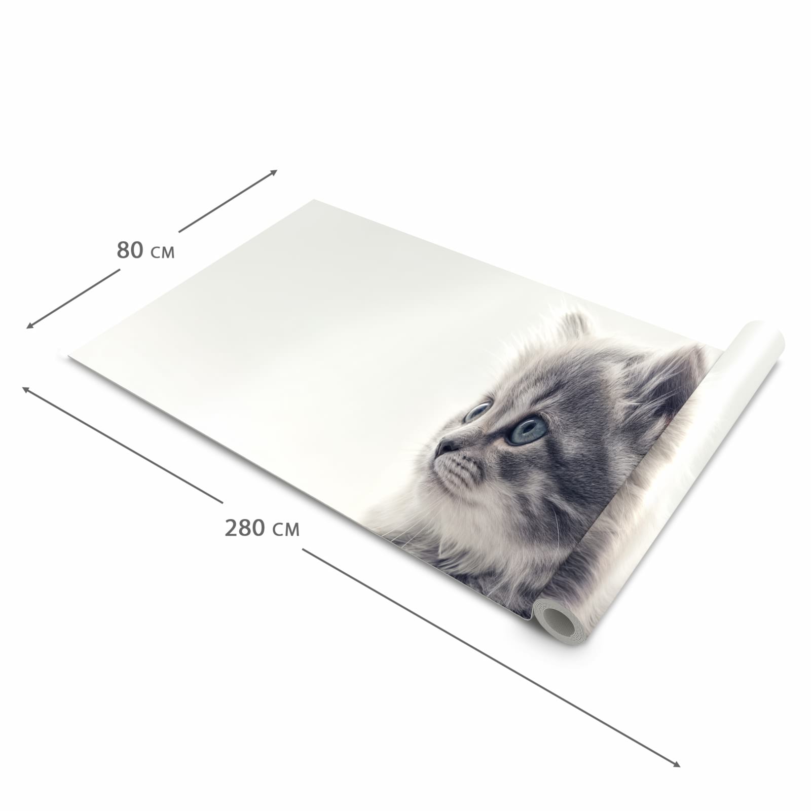 Abriebfester Läufer Küche mit Motiv Kitten Portrait in der Grösse 60x90 cm