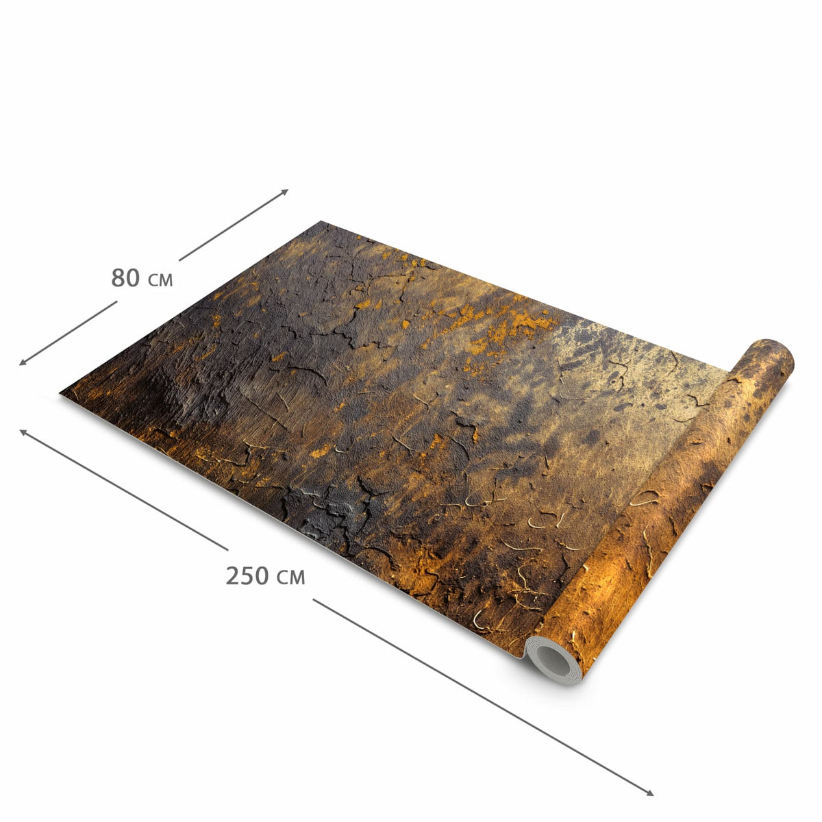 Waschbarer rutschfester Küchenteppich mit Motiv Golden Texture in der Grösse 60x300 cm