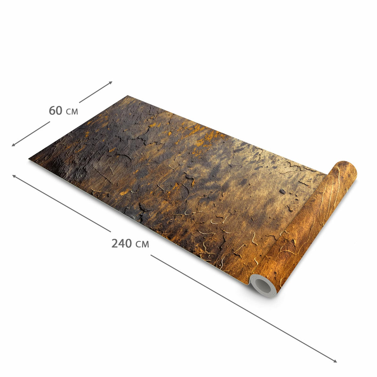 Rutschhemmender waschbarer Küchenläufer mit Motiv Golden Texture in der Größe 60x270 cm