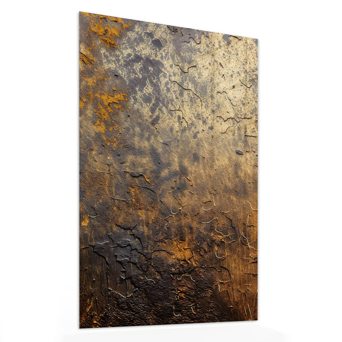 11 Größen – von 30 × 60 bis 60 × 150 cm – Wandbild - Goldbrauner Rost - Hochformat