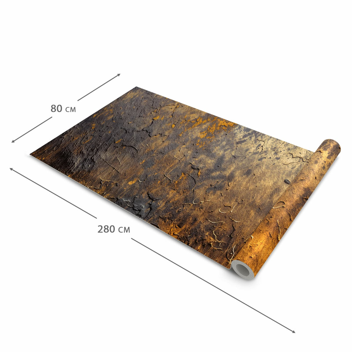 Langlebiger waschbarer Teppich mit Motiv Golden Texture in der Grösse 60x300 cm