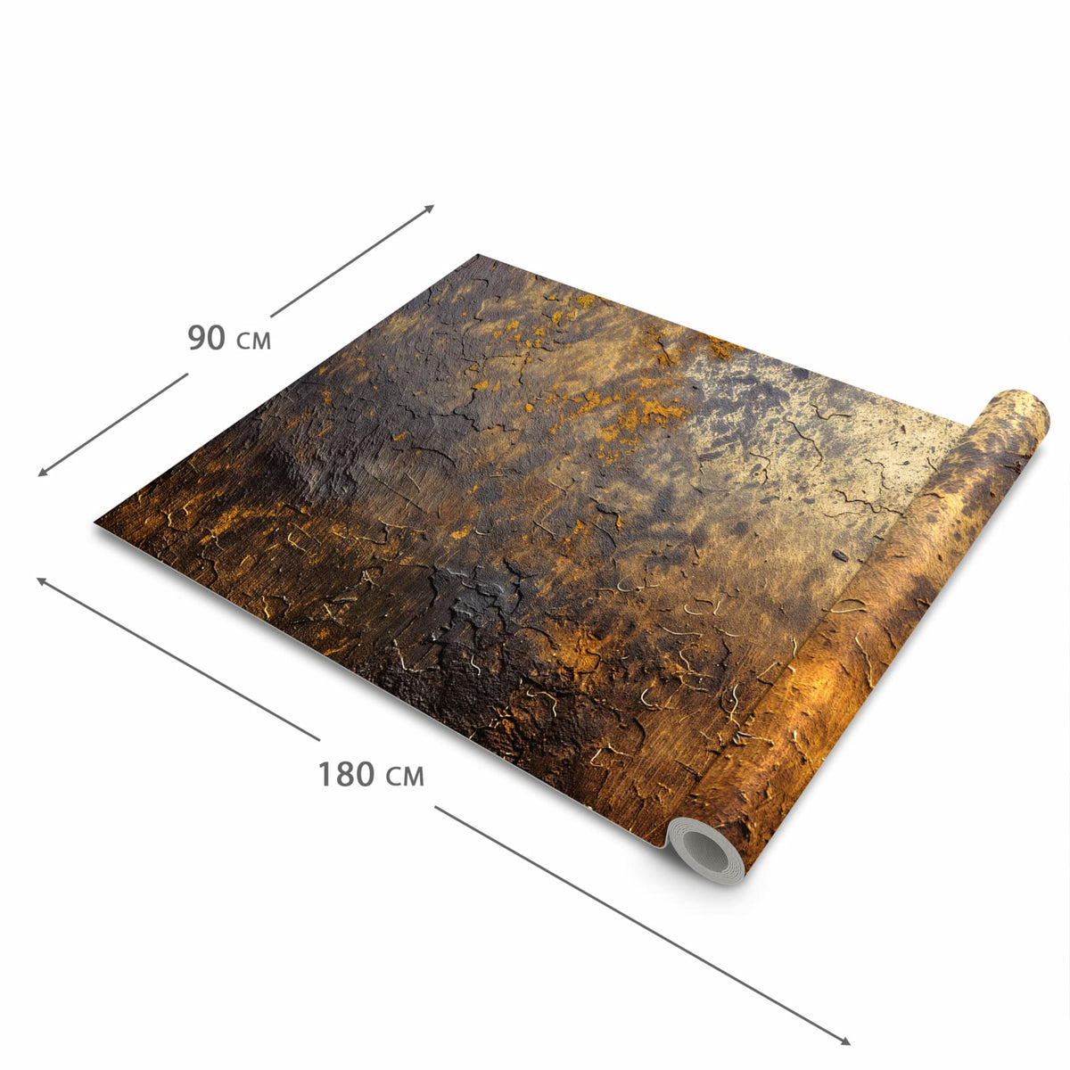Feuchtigkeitsresistenter waschbarer Teppich Esstisch mit Motiv Golden Texture in der Grösse 60x300 cm