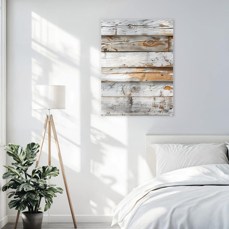 Maße Wandbild - Gekalktes Altholz - Hochformat