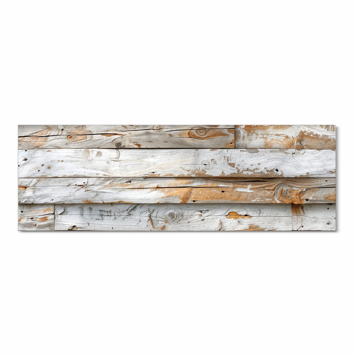 Geruchsneutraler großer Küchenteppich mit Motiv Verwittertes Holz Brettpanel in Frontansicht