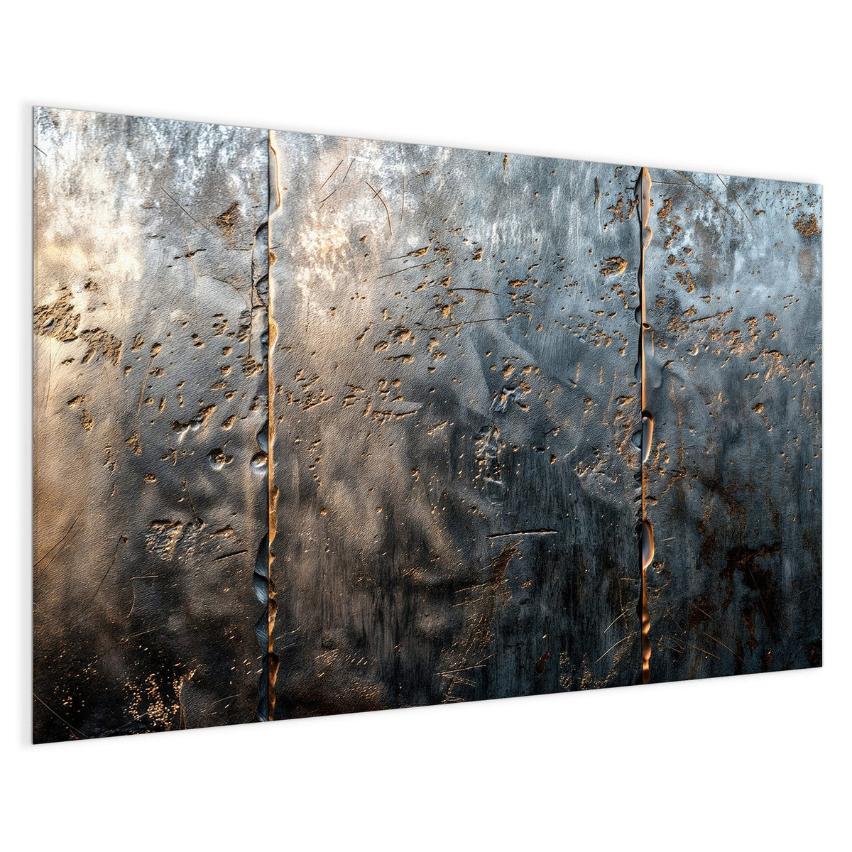 4 mm Glas statt lackiertem Blech – Magnettafel - Rostige Stahlplatten