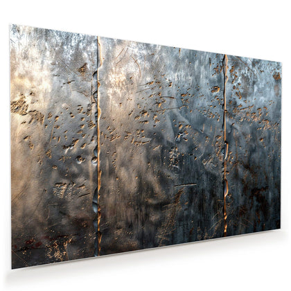 Wandbild mit dem Motiv Rostige Stahlplatten