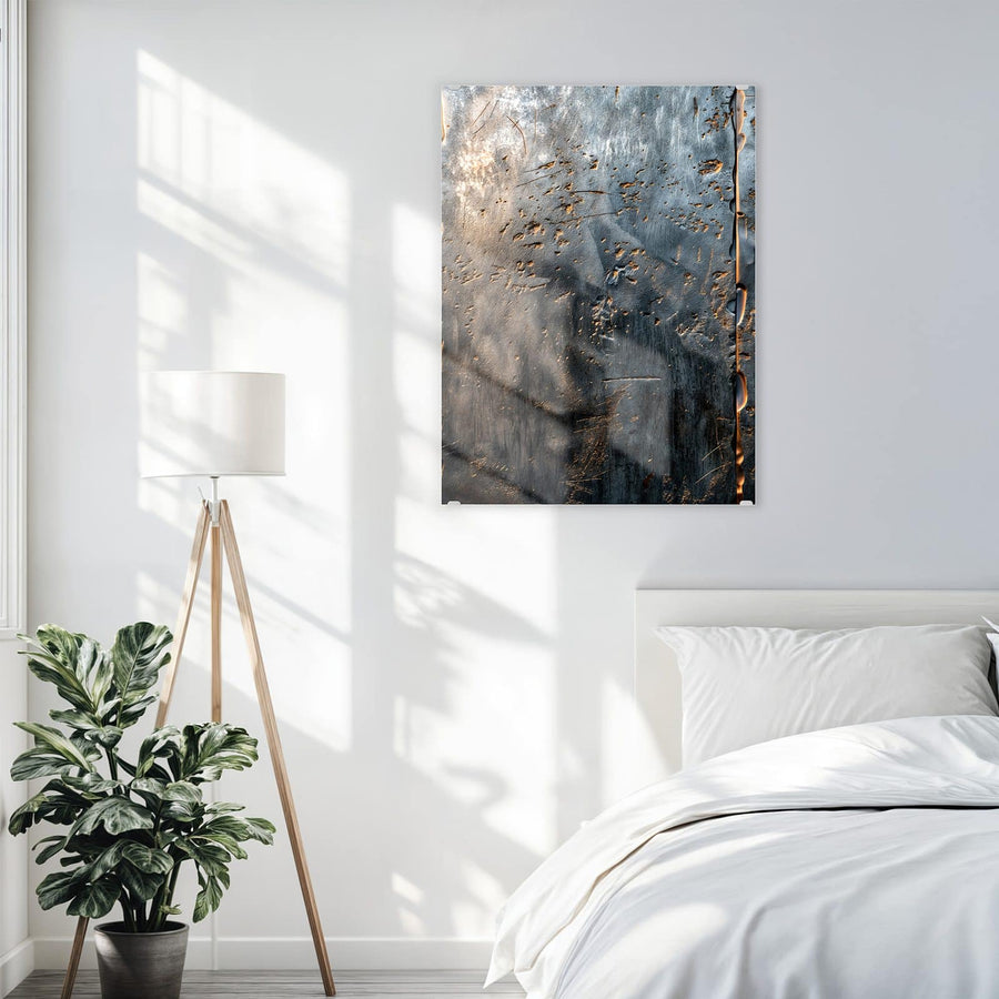 Maße Wandbild - Rostige Stahlplatten - Hochformat