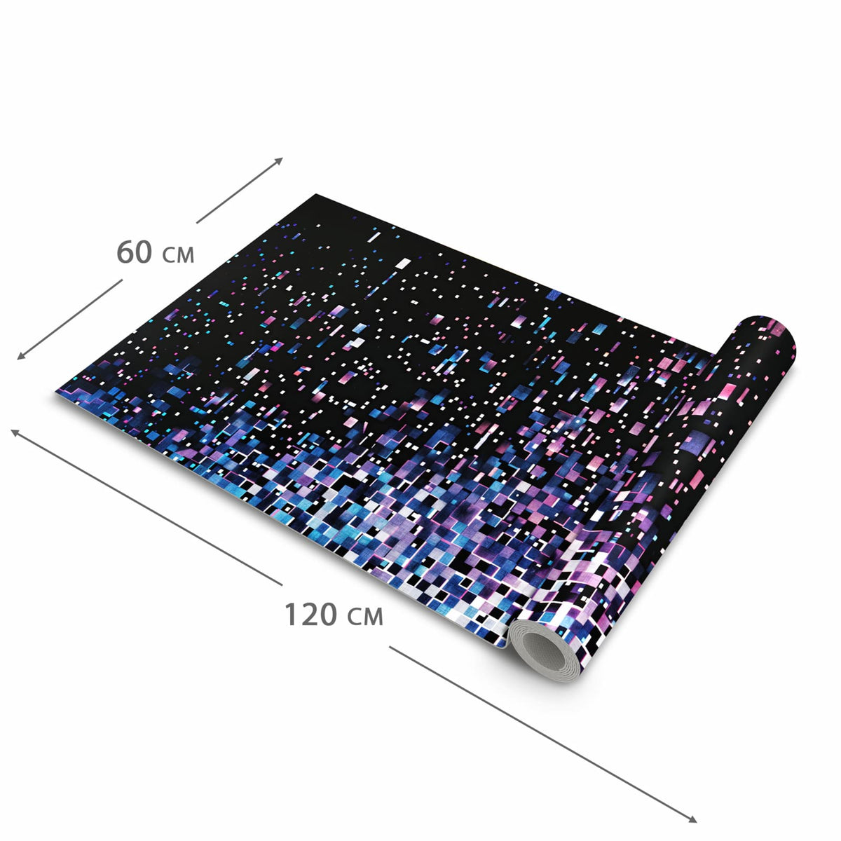 Küchenteppich mit Motiv Pixelmuster in der Grösse 60x240 cm für sicheres Aufbewahren