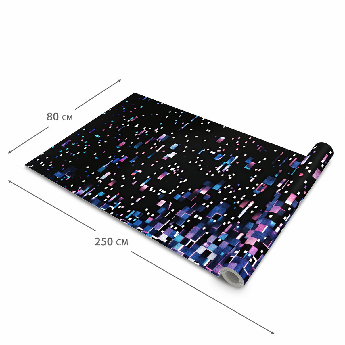 Schmutzabweisender rutschfester Küchenteppich mit Motiv Pixelmuster in der Größe 60x240 cm