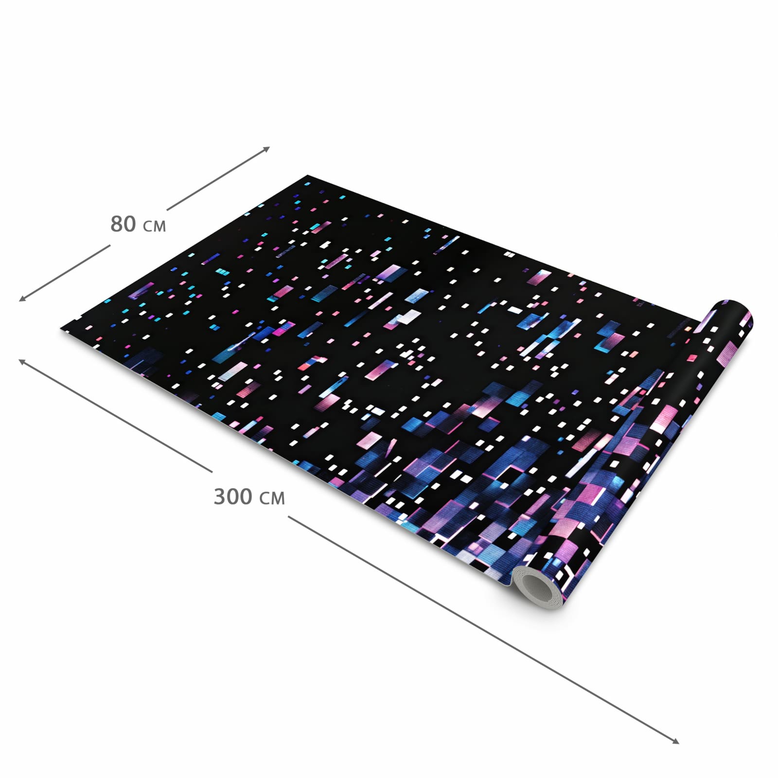 Langlebiger Küchenläufer mit Motiv Pixelmuster in der Grösse 60x240 cm