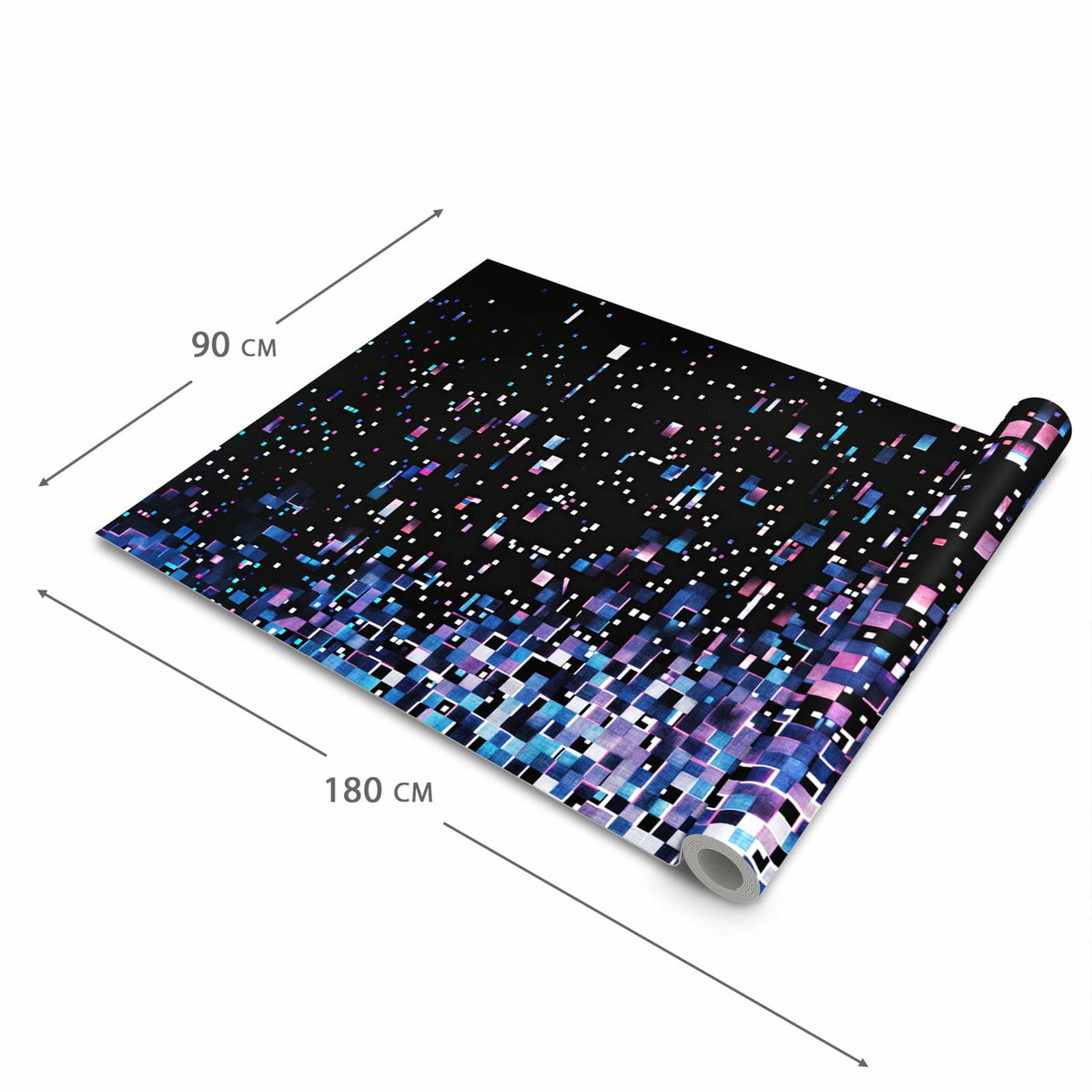 Flacher Küchenläufer mit Motiv Pixelmuster in der Grösse 60x240 cm