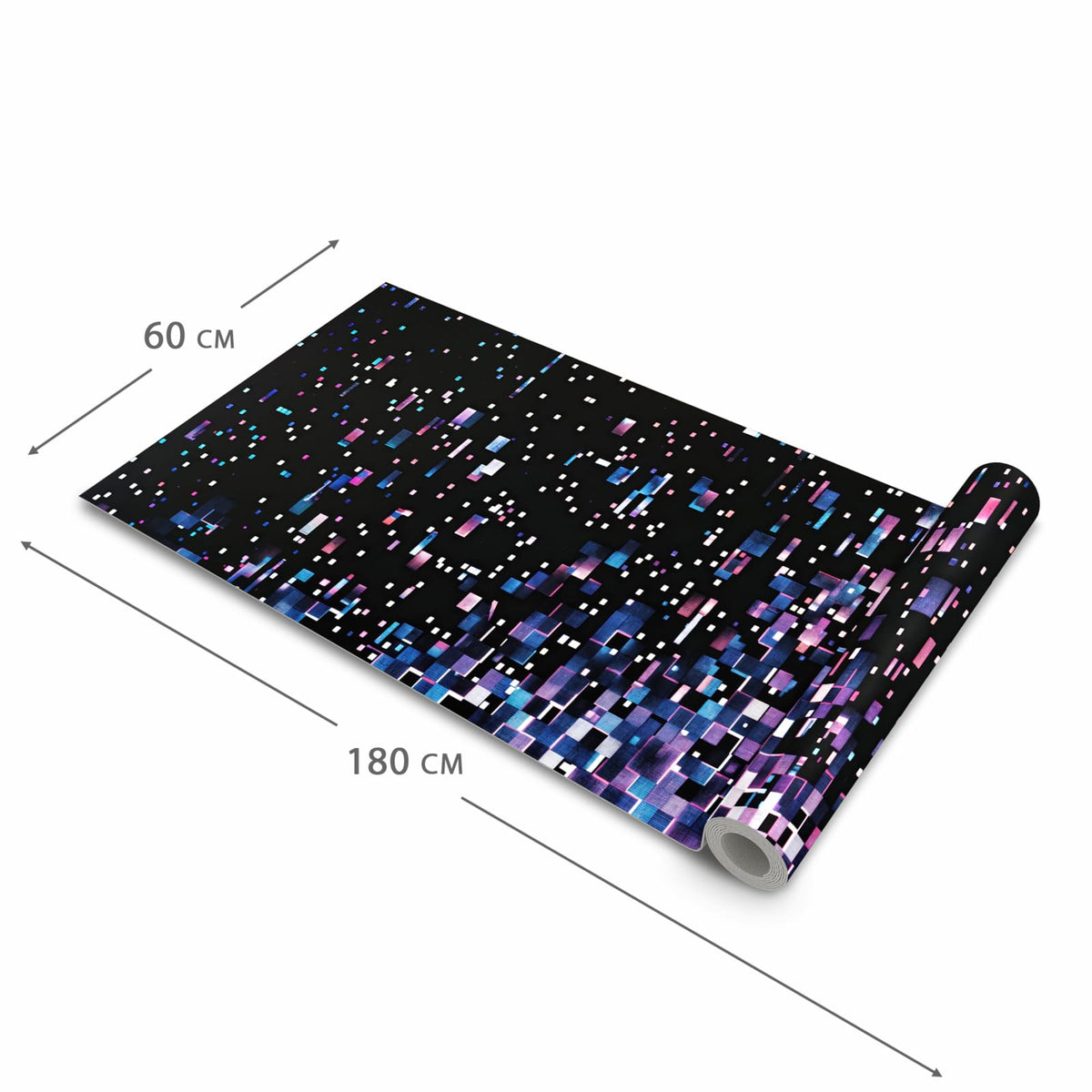 Geräuschdämpfender Küchenteppich mit Motiv Pixelmuster in der Größe 60x240 cm