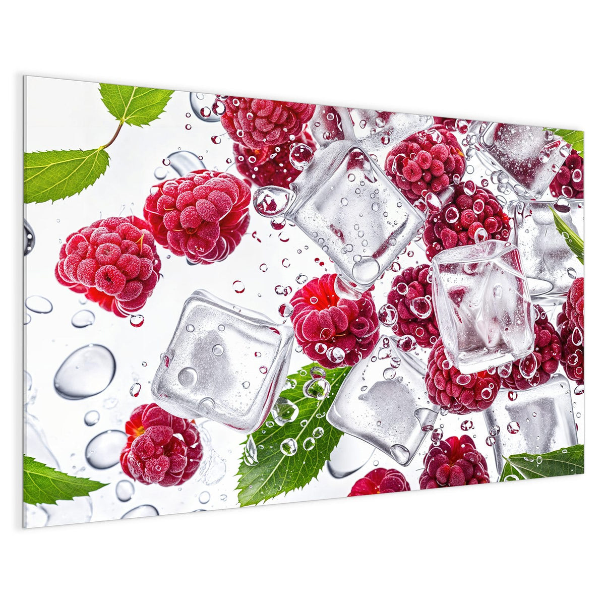 4 mm Glas statt lackiertem Blech – Magnettafel - Himbeeren im Eis