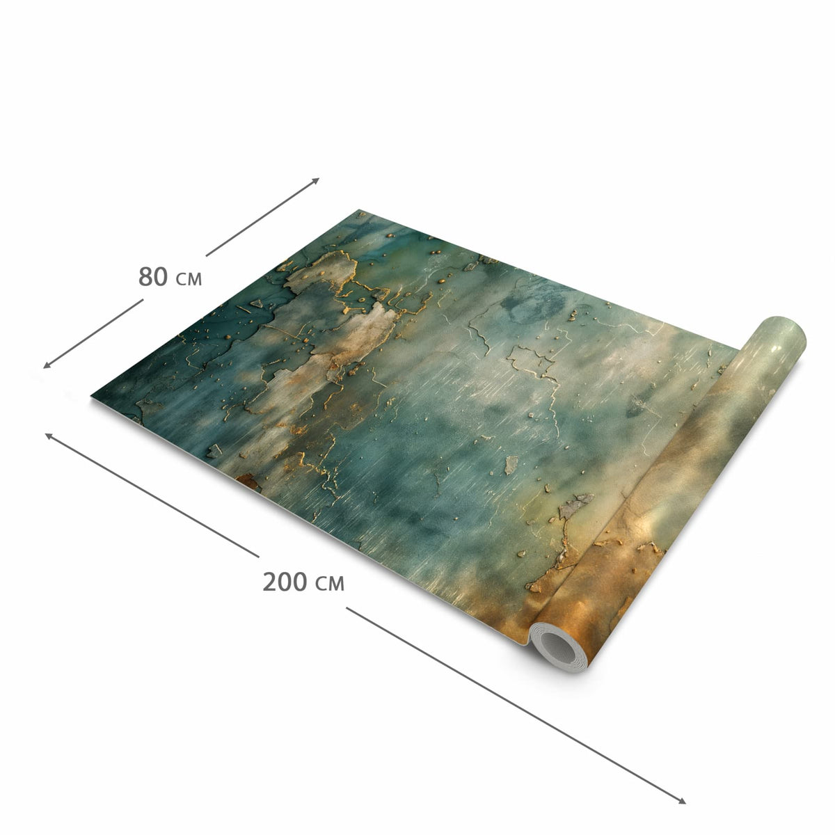 Geruchsneutraler Küchenteppich mit Motiv Gealterte Wand in der Grösse 60x180 cm