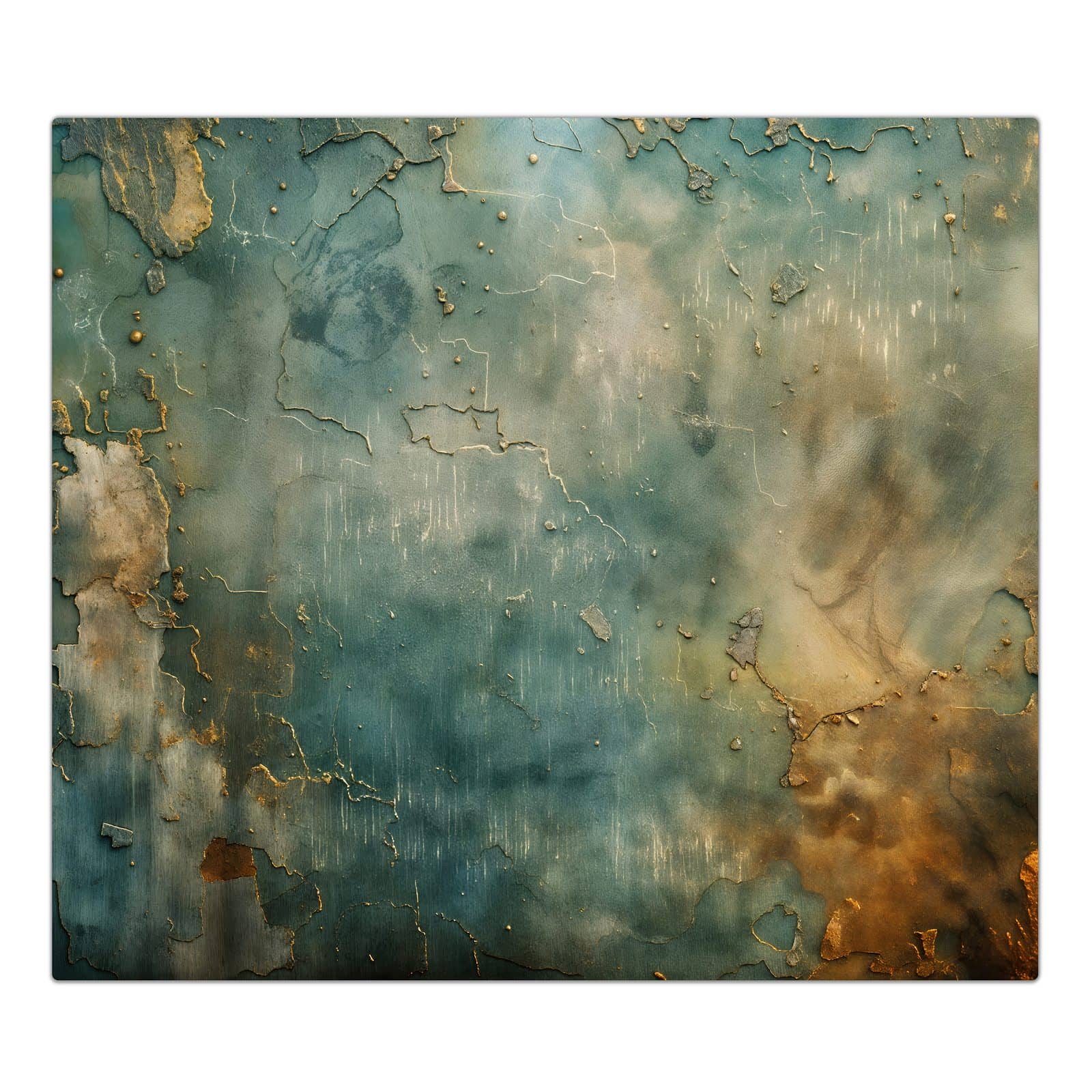 1-teilige Glasabdeckplatte für Ceranfeld mit Gealterte Wand-Motiv in der Frontansicht #grösse_1-Teilig (60x52cm)