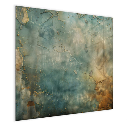 Magnettafel mit dem Motiv Türkise Patina mit Gold