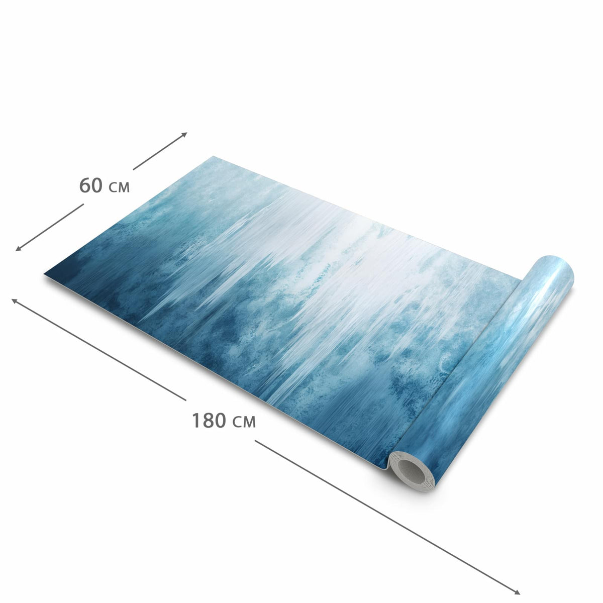 Waschbarer rutschfester Küchenläufer mit Motiv Gefrorener Wasserfall in der Größe 60x180 cm