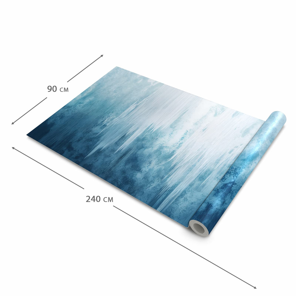 Zeitsparender Küchenteppich mit Motiv Gefrorener Wasserfall in der Grösse 60x180 cm