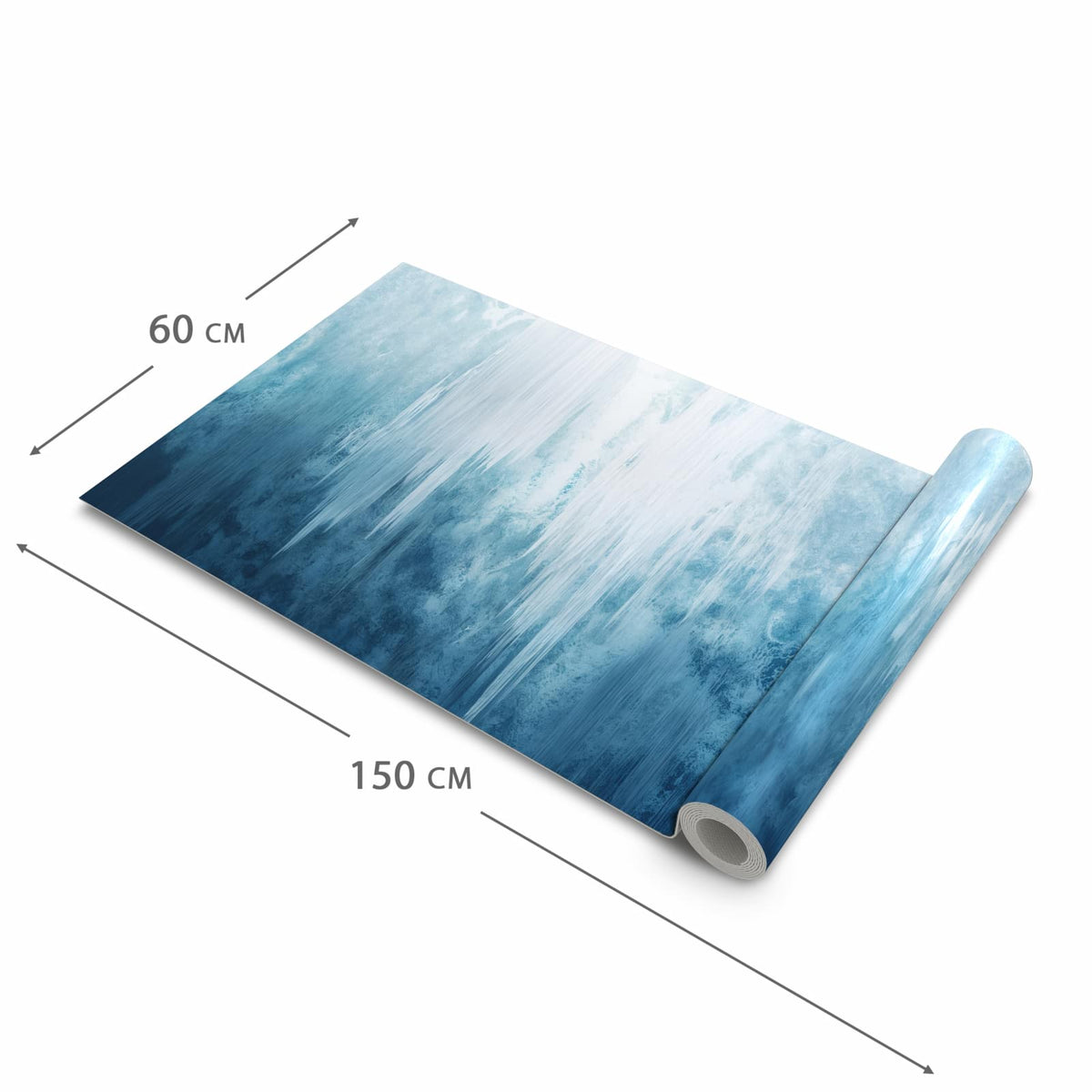 Strapazierfähiger waschbarer Küchenläufer mit Motiv Gefrorener Wasserfall in der Größe 60x180 cm