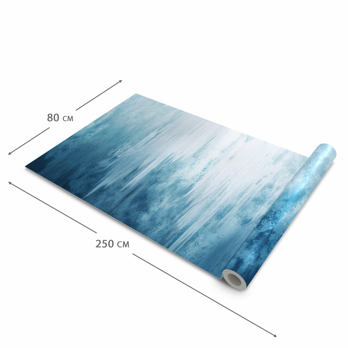 Bodenschonender abwaschbarer Küchenteppich mit Motiv Gefrorener Wasserfall in der Grösse 60x180 cm