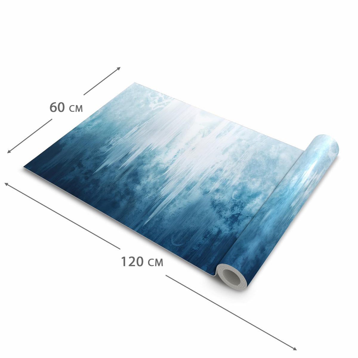 Hygienischer rutschfester Küchenläufer mit Motiv Gefrorener Wasserfall in der Grösse 60x180 cm