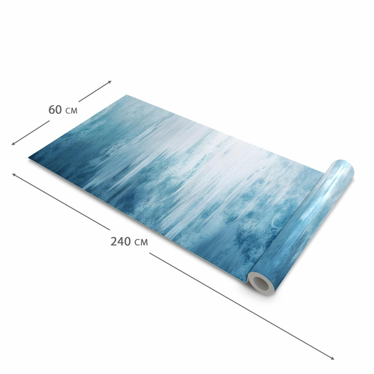 Langlebiger moderner Küchenläufer mit Motiv Gefrorener Wasserfall in der Grösse 60x180 cm