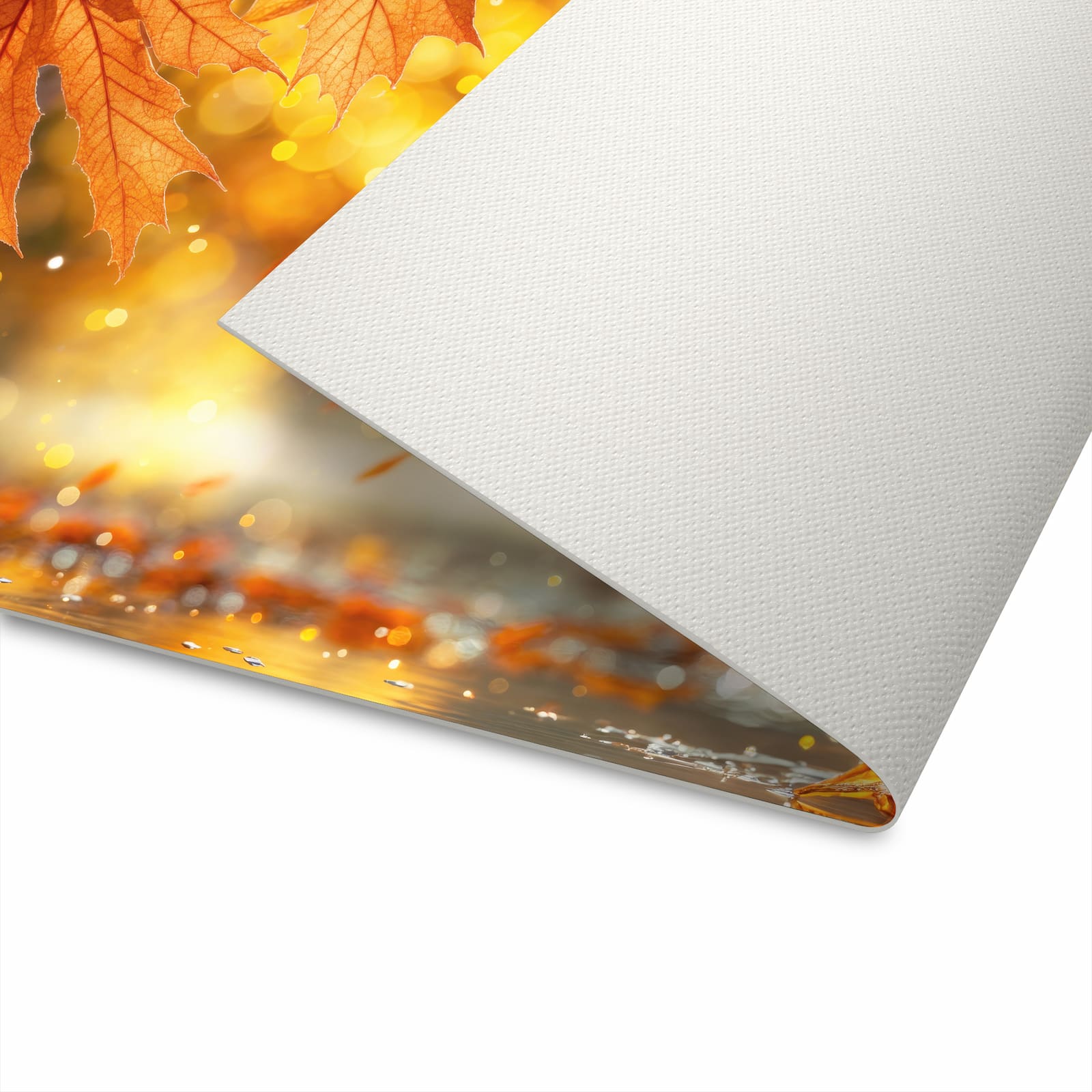 Wasserabweisender Küchenläufer mit Motiv Sanfte Herbstblätter in der Unterseite