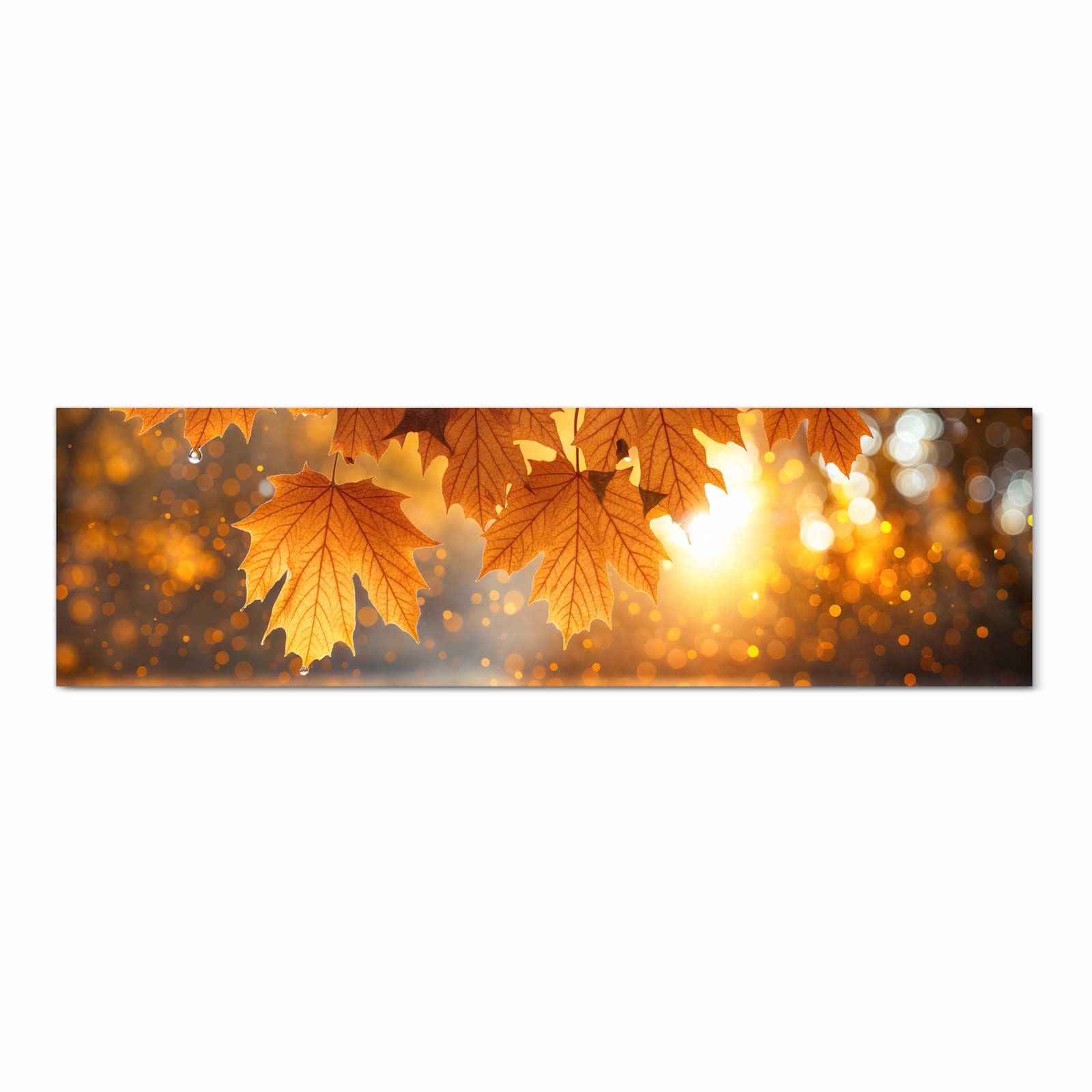 Küchenteppich waschbar mit Motiv Blätter von Herbstliche in Frontansicht für mehr Trittkomfort