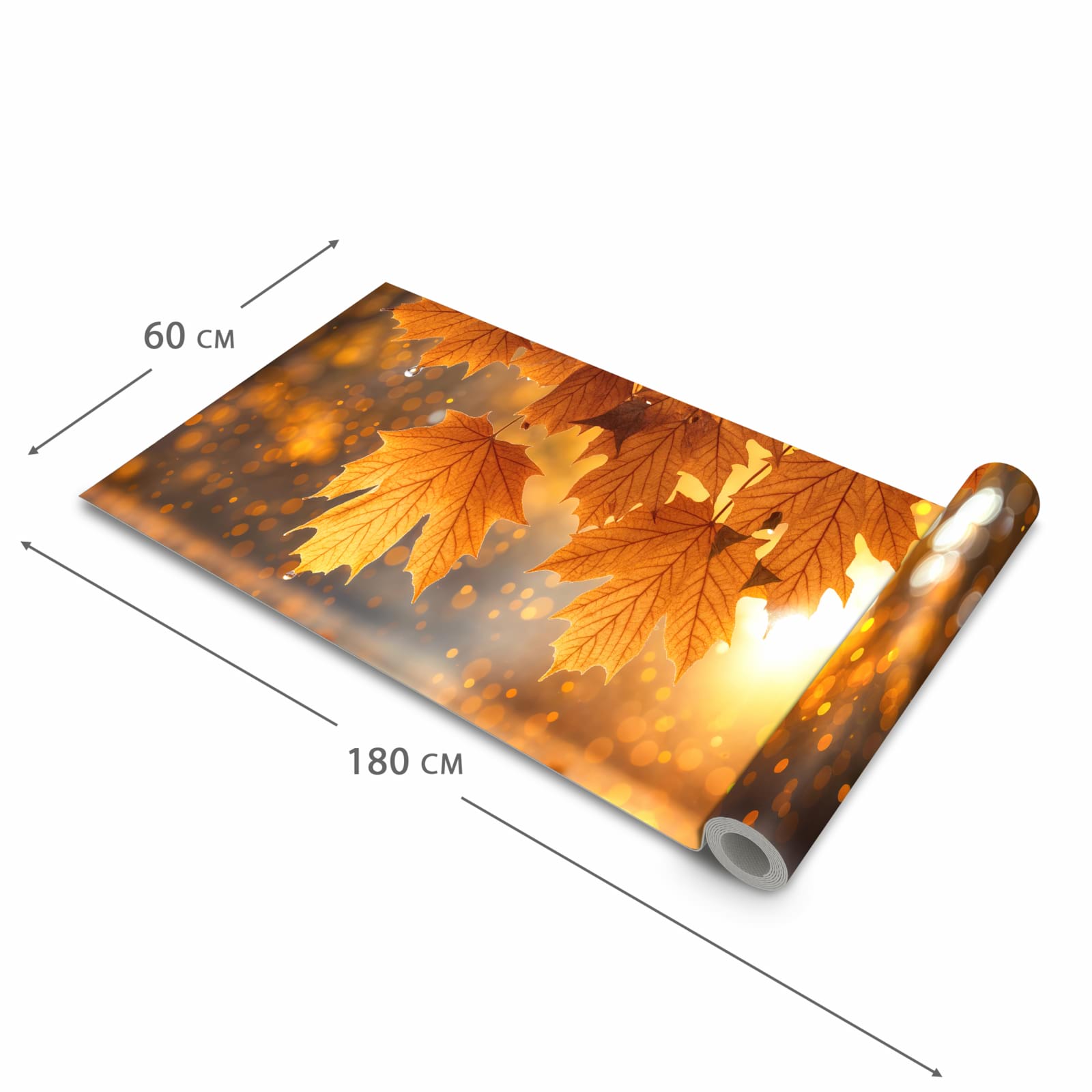 Wasserabweisender Küchenteppich mit Motiv Blätter von Herbstliche in der Grösse 60x150 cm