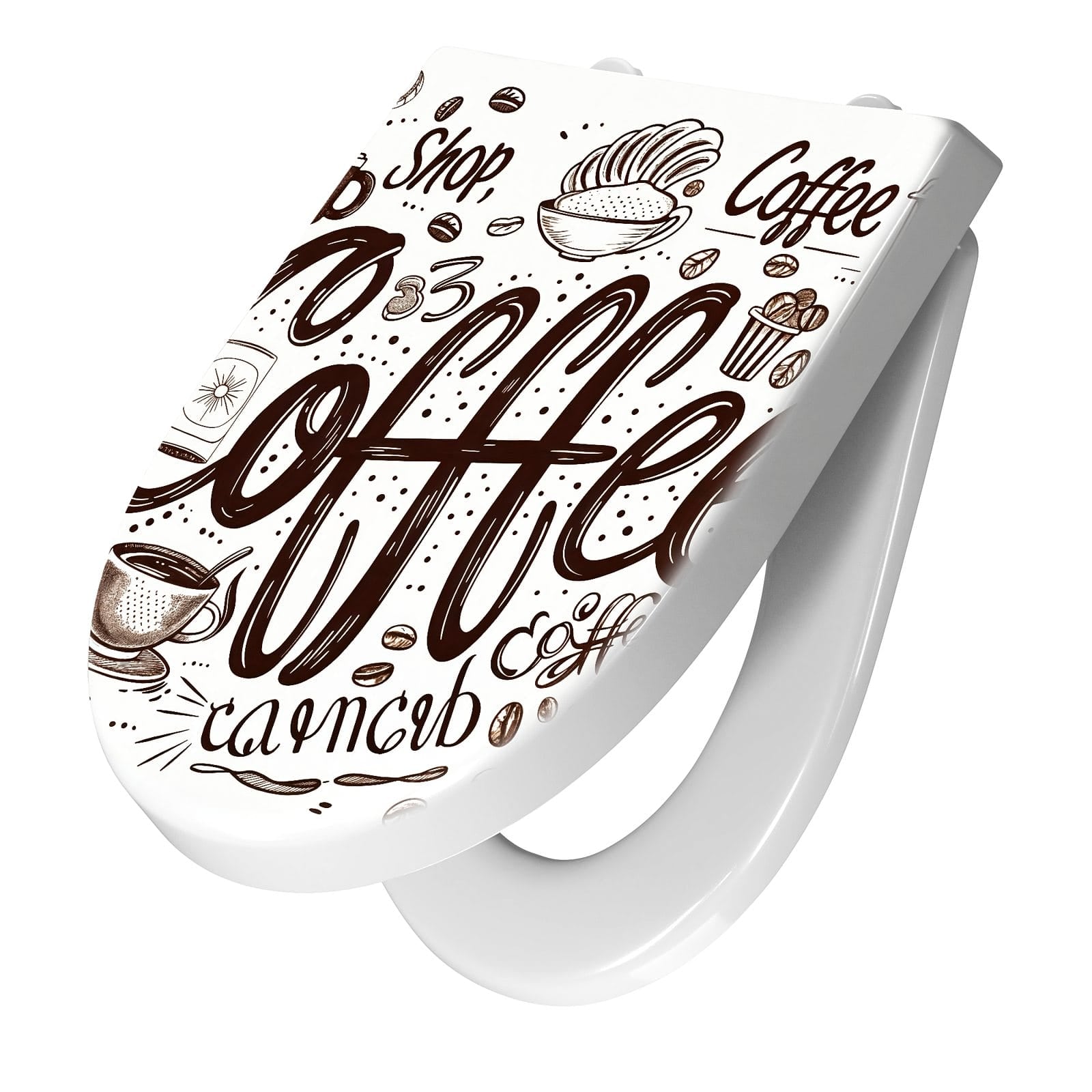 WC-Sitz mit Absenkautomatik Kaffee Illustration