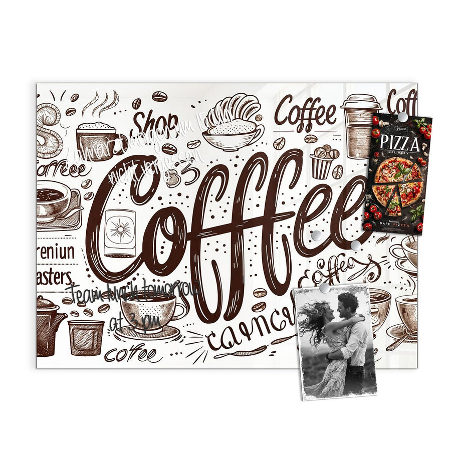 Maße Magnettafel - Handgezeichneter Kaffee