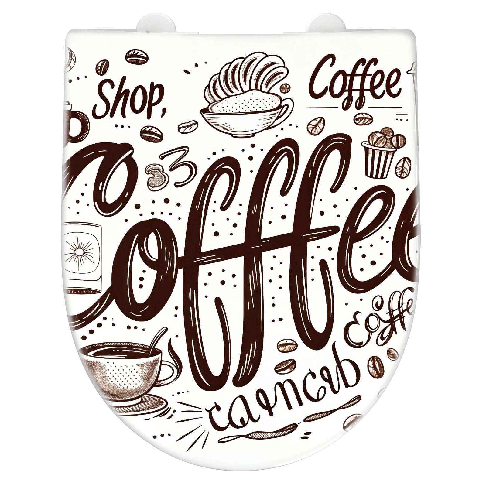 WC-Sitz mit Absenkautomatik Kaffee Illustration