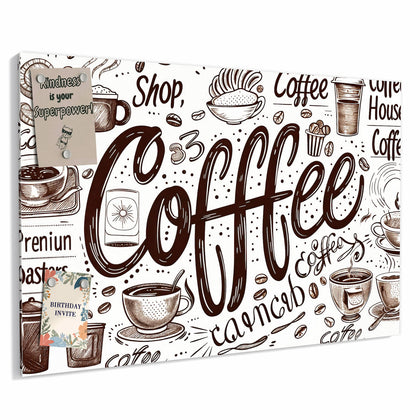 Metall Magnettafel mit dem Motiv Handgezeichneter Kaffee