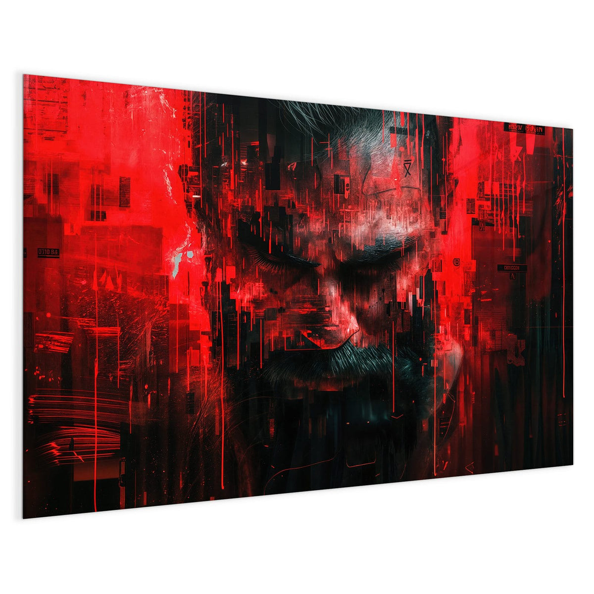 4 mm Glas statt lackiertem Blech – Magnettafel - Porträt in Rot
