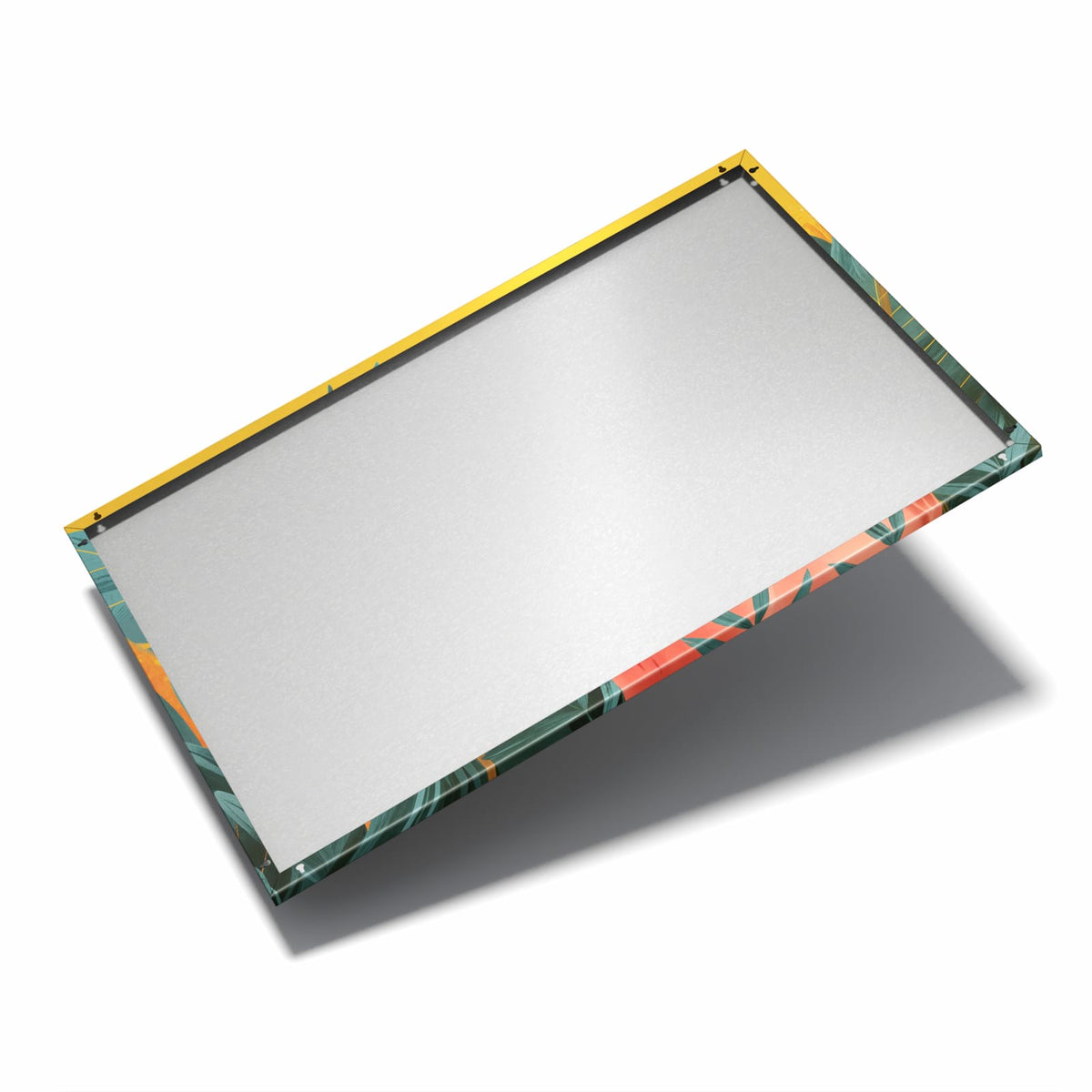 Nur 7 mm – liegt eng an der Wand – Metall Magnettafel - Katze im Blumentopf