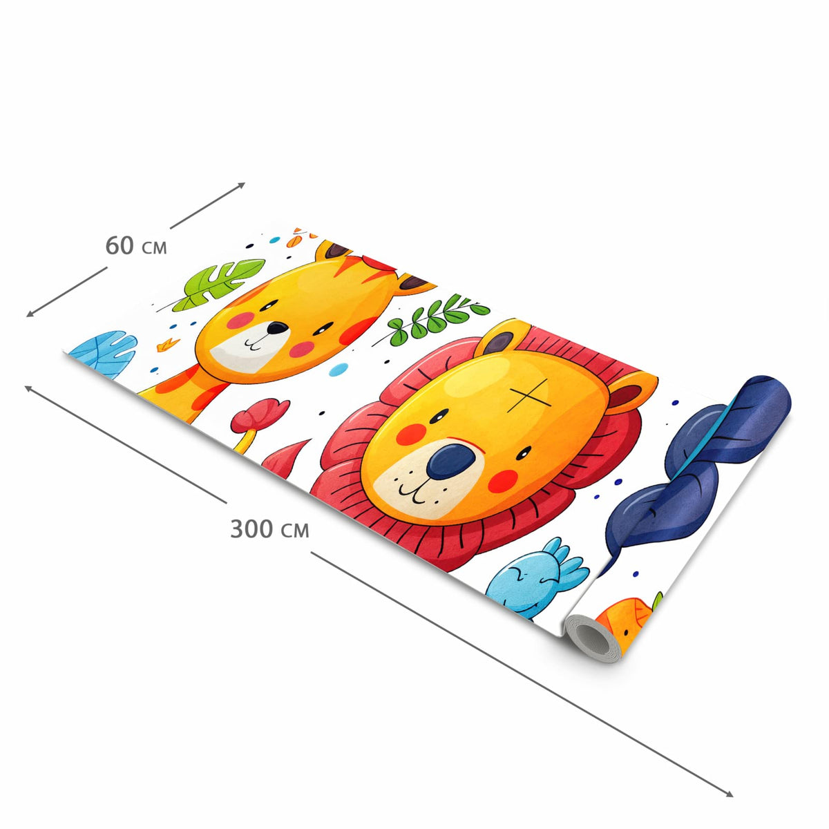 Komfortabler Teppich für Esszimmer mit Motiv Tierisches Design in der Größe 90x240 cm