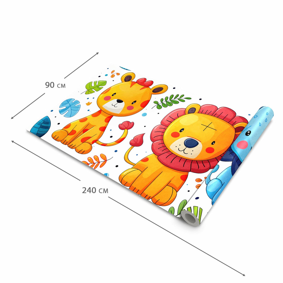 Langlebiger Küchenläufer mit Motiv Tierisches Design in der Grösse 90x240 cm