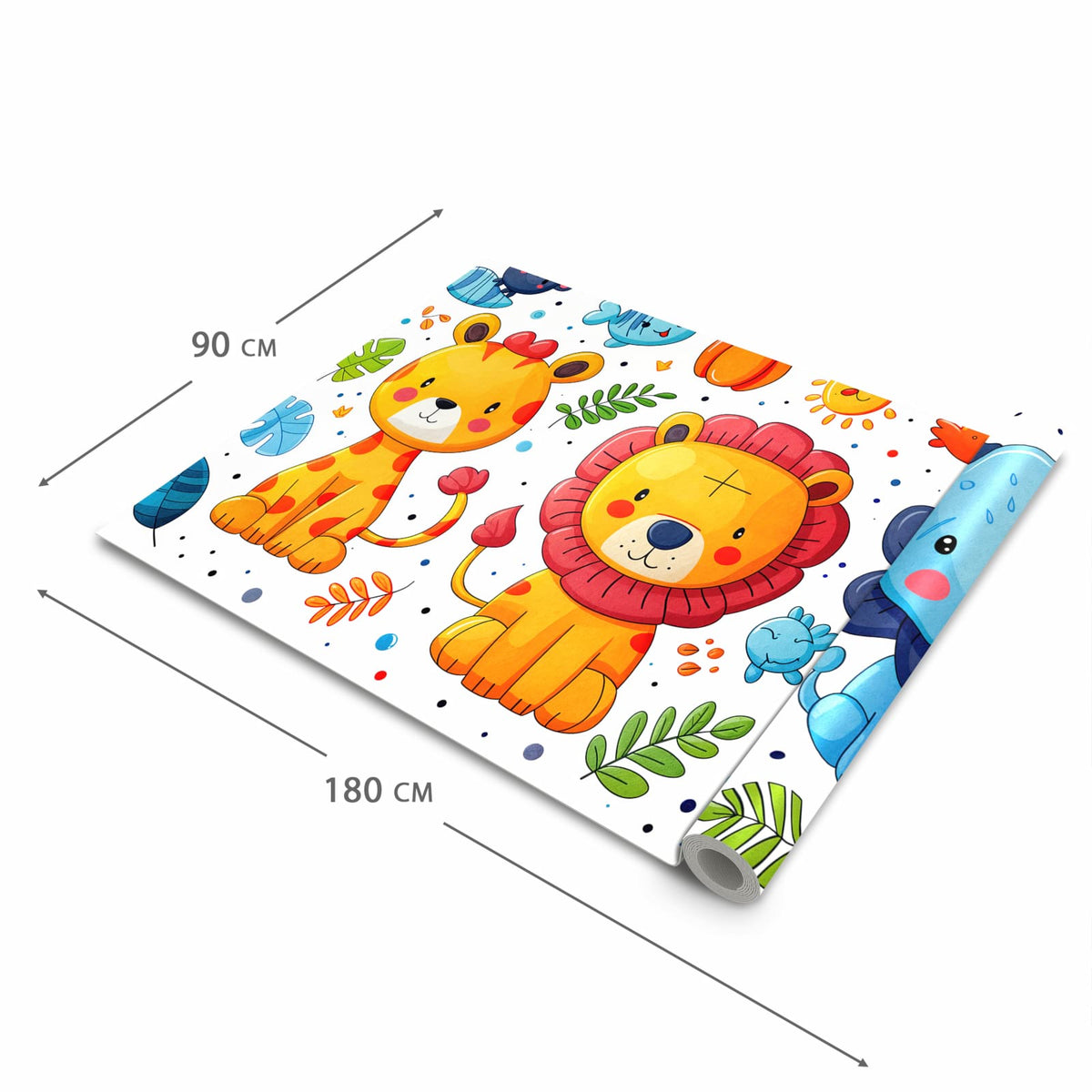 Waschbarer Küchenteppich mit Motiv Tierisches Design in der Grösse 90x240 cm