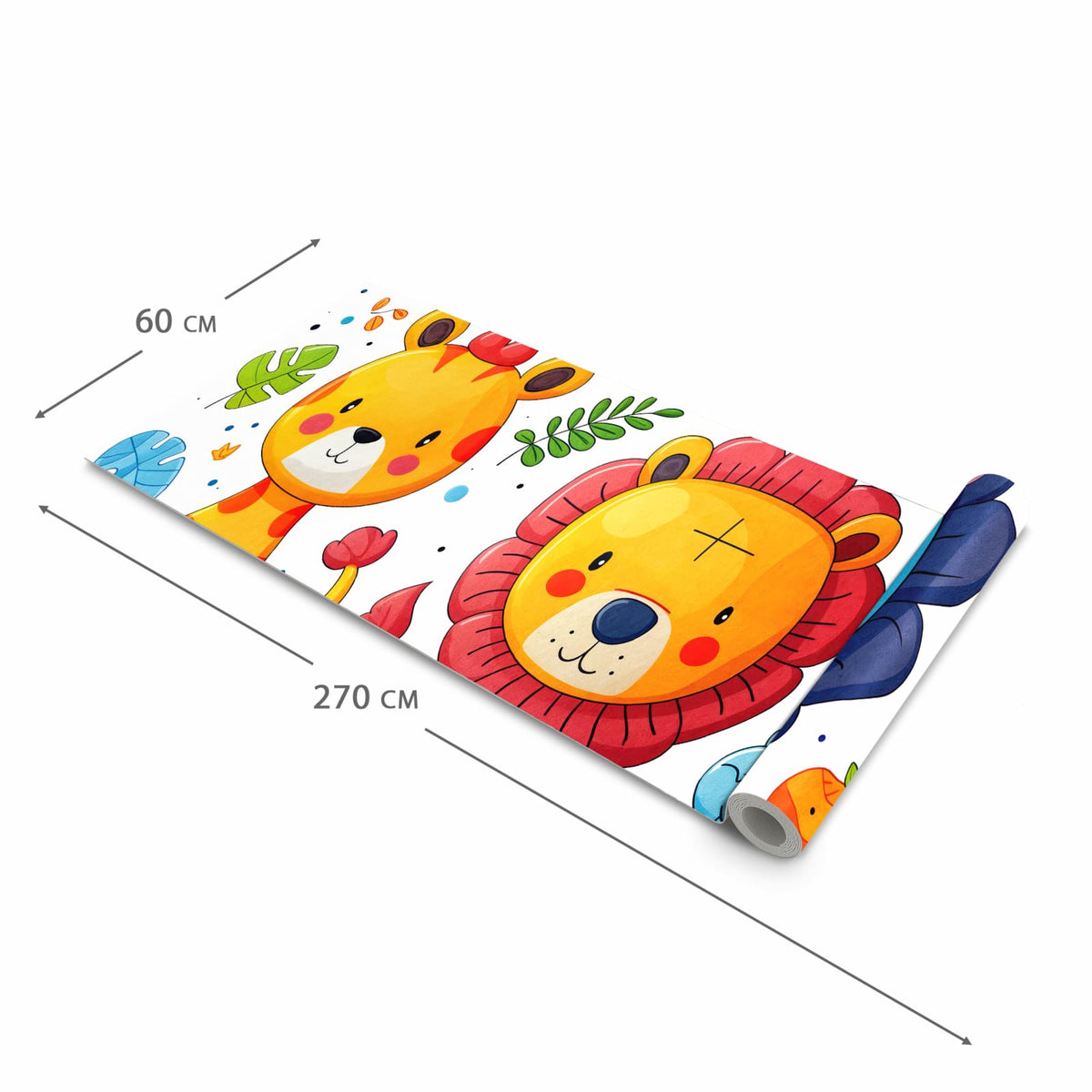Pflegeleichter waschbarer Küchenteppich mit Motiv Tierisches Design in der Grösse 90x240 cm