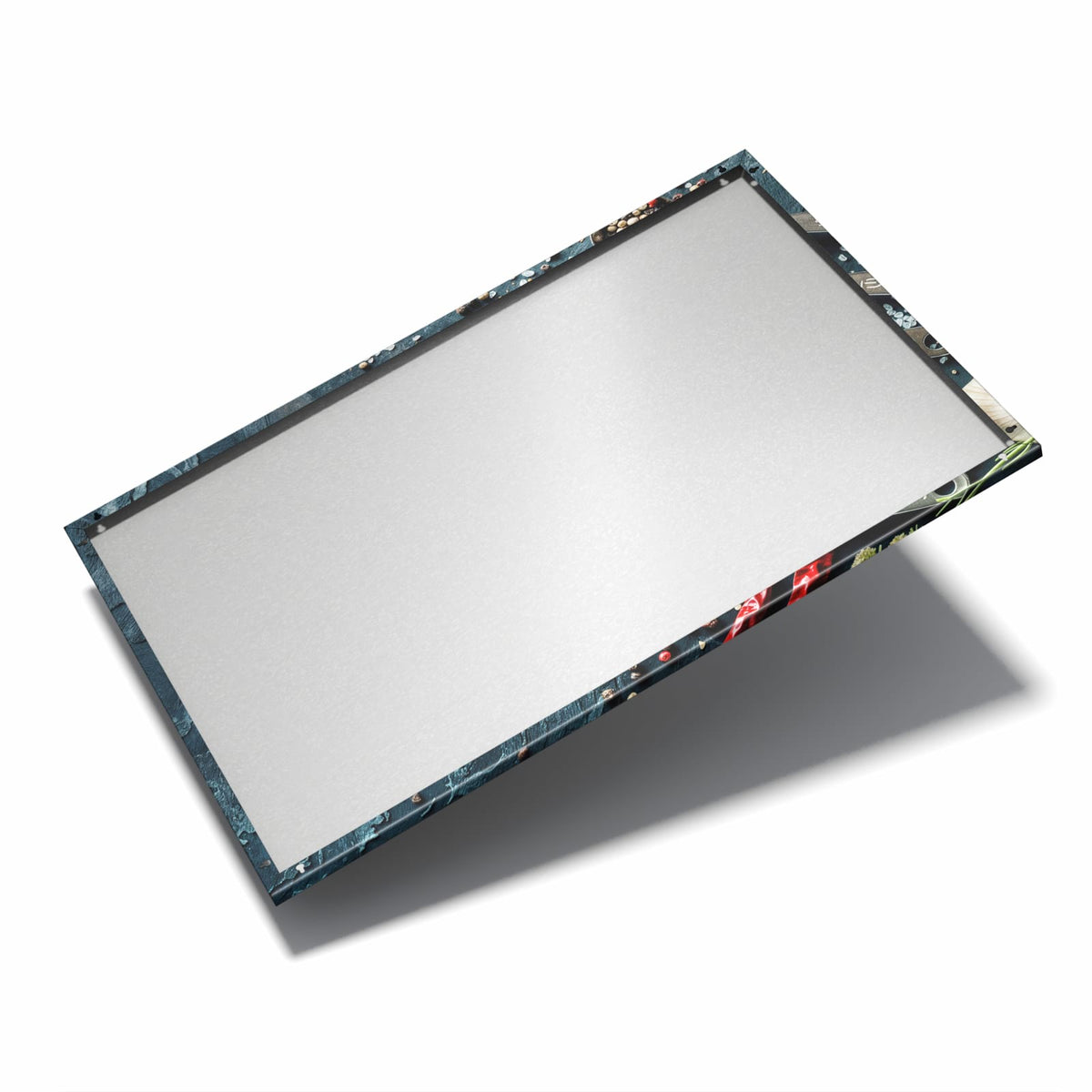 Nur 7 mm – liegt eng an der Wand – Metall Magnettafel - Gewürze in Messlöffeln