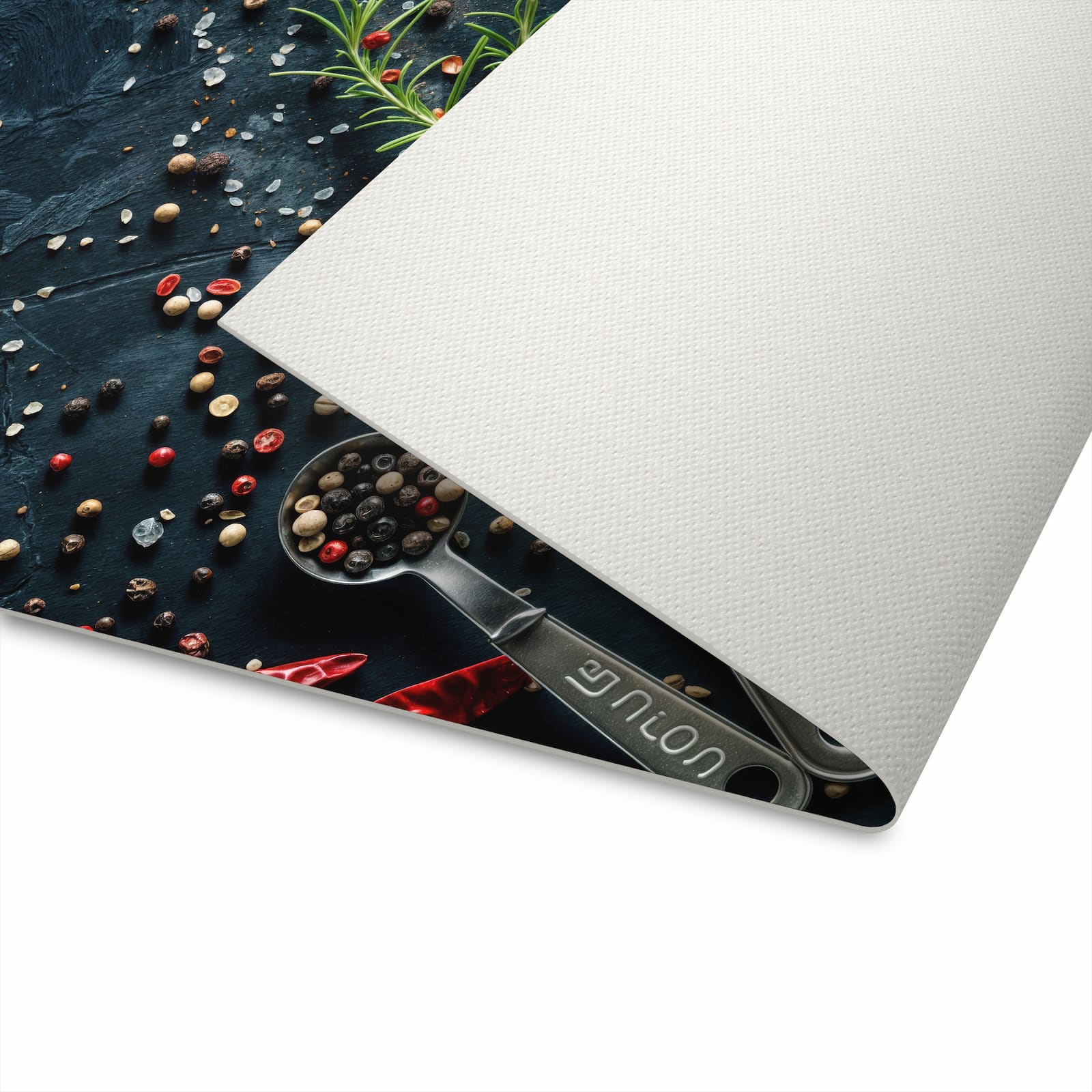 Küchenläufer mit Kräutersammlung-Motiv Unterseite, farbbeständig