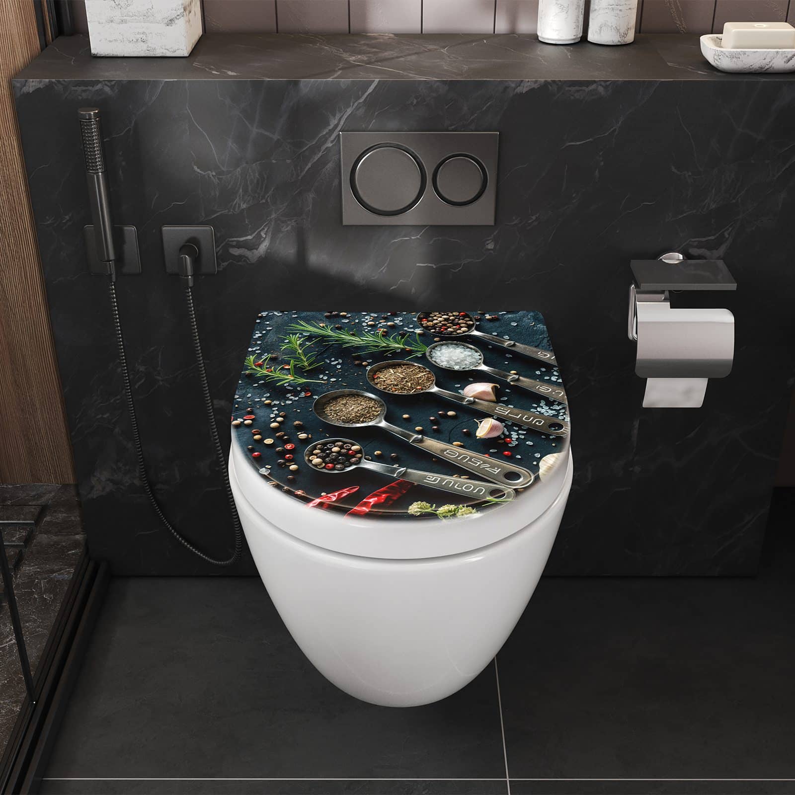 WC-Sitz mit Absenkautomatik Kräutersammlung