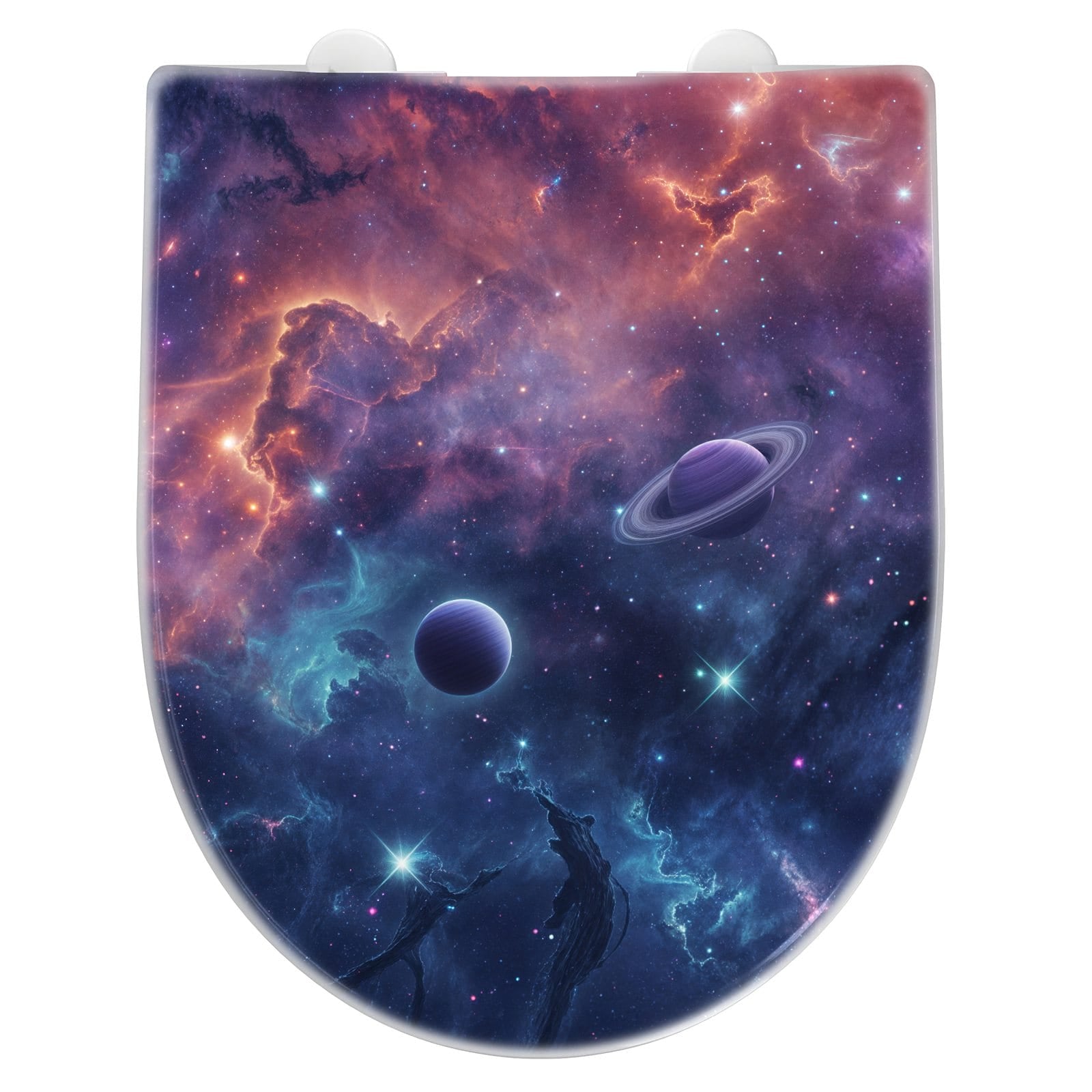 WC-Sitz mit Absenkautomatik Kosmisches Universum